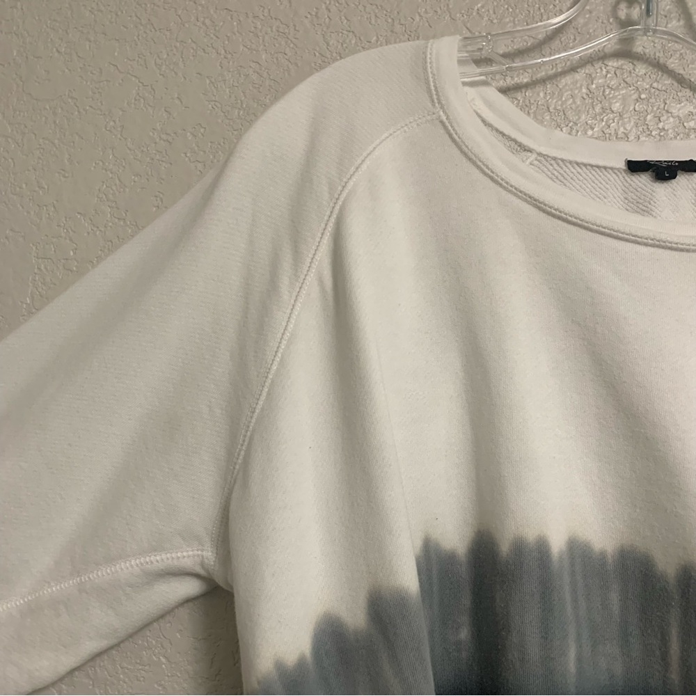 Rails Sweatshirt Womens L Theo Charcoal Dip Dye Tie Dye Ombre Boho Athleisure - Picture 5 of 15
